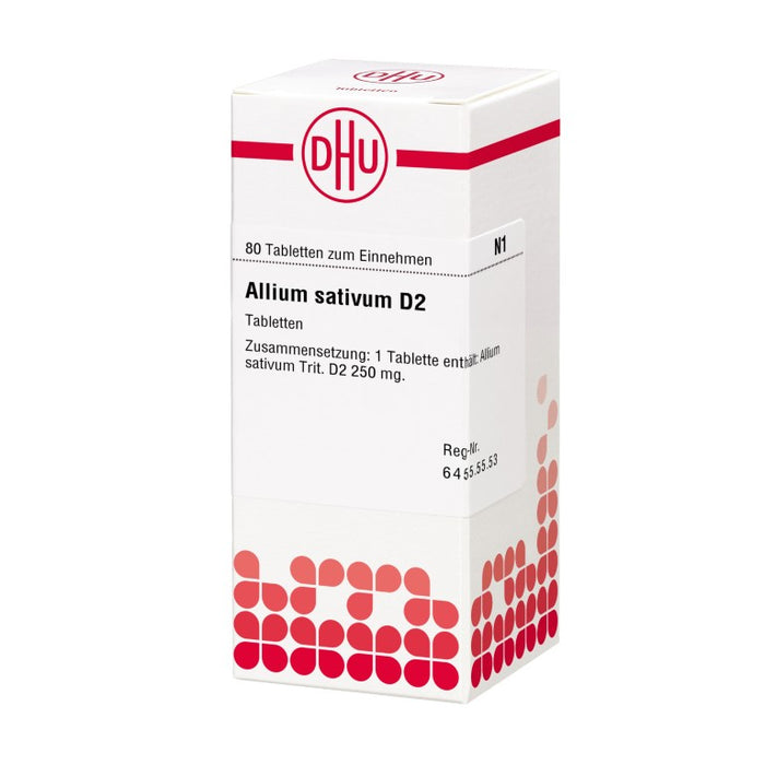 DHU Allium sativum D2 Tabletten, 80 St. Tabletten