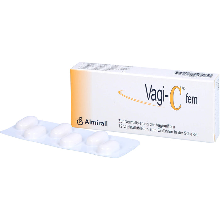 Vagi-C fem Vaginaltabletten zur Normalisierung der Scheidenflora, 12 pcs. Tablets