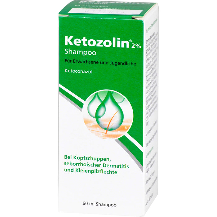 Ketozolin 2% Shampoo bei seborrhoischer Dermatitis, 60 ml Shampoing