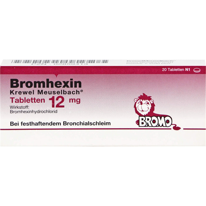 Bromhexin Krewel Meuselbach Tabletten 12 mg, 20 pcs. Tablets