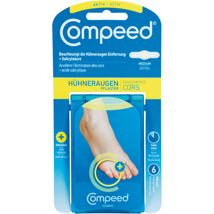 Compeed Hühneraugenpflaster + Salicylsäure medium, 6 pcs. Patch