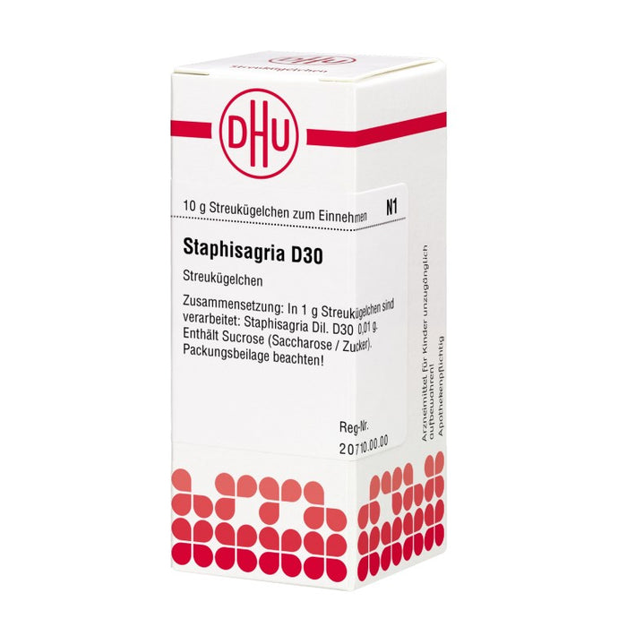 DHU Staphisagria D30 Streukügelchen, 10 g Globuli