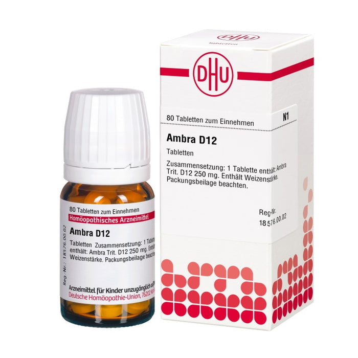 DHU Ambra D12 Tabletten, 80 pc Tablettes