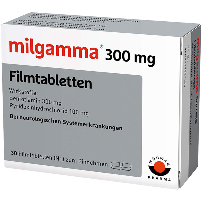 milgamma 300 mg Filmtabletten bei neurologischen Systemerkrankungen, 30 pc Tablettes