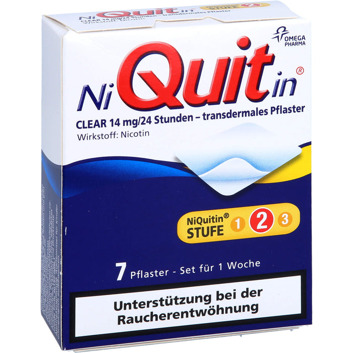 NiQuitin clear 14 mg/24 Stunden - transdermales Pflaster, 7 pcs. Patch