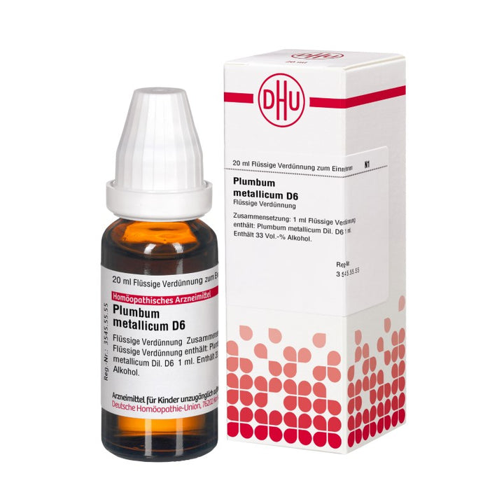 Plumbum metallicum D6 DHU Dilution, 20 ml Lösung