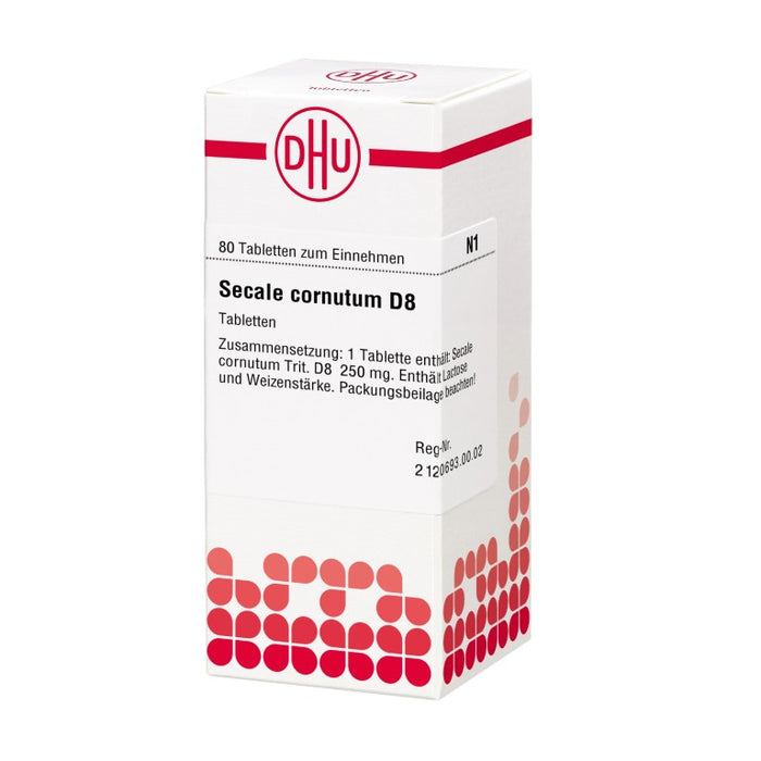 Secale cornutum D8 DHU Tabletten, 80 St. Tabletten