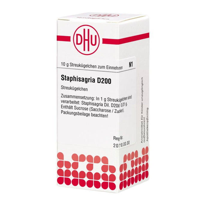 DHU Staphisagria D200 Streukügelchen, 10 g Globuli