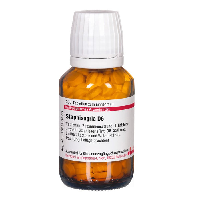 DHU Staphisagria D6 Tabletten, 200 St. Tabletten