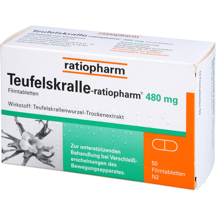 Teufelskralle-ratiopharm 480 mg Filmtabletten, 50 St. Tabletten