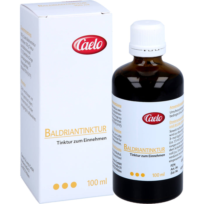 Caelo Baldriantinktur zur Beruhigung bei Einschlafstörungen, 100 ml Lösung