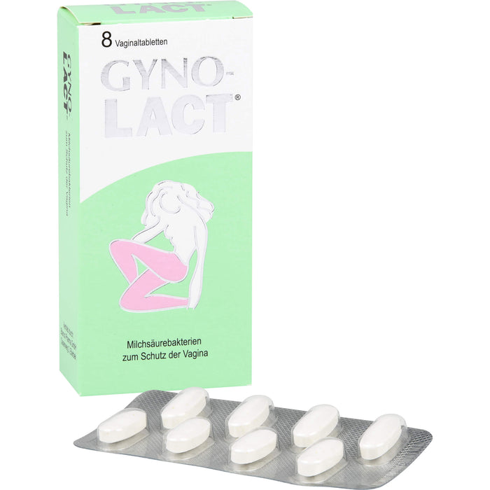 Gynolact Vaginaltabletten zur Regenerierung und Stärkung der natürlichen Milchsäurebakterienflora der Scheide, 8 pc Tablettes