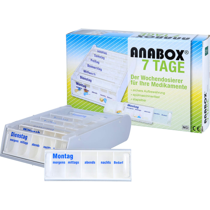 ANABOX-7TAGE Wochendosierer weiß, 1 St