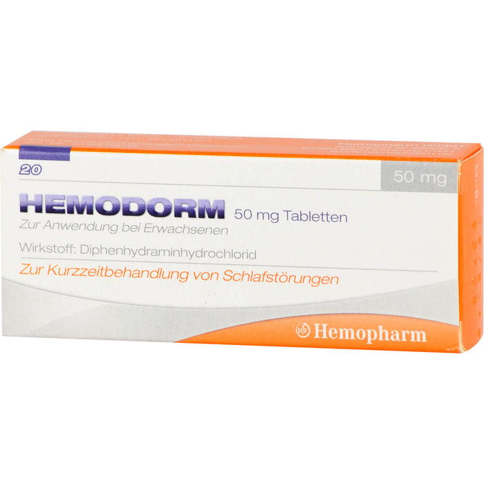 HEMODORM 50 mg Tabletten bei Schlafstörungen, 20 St. Tabletten