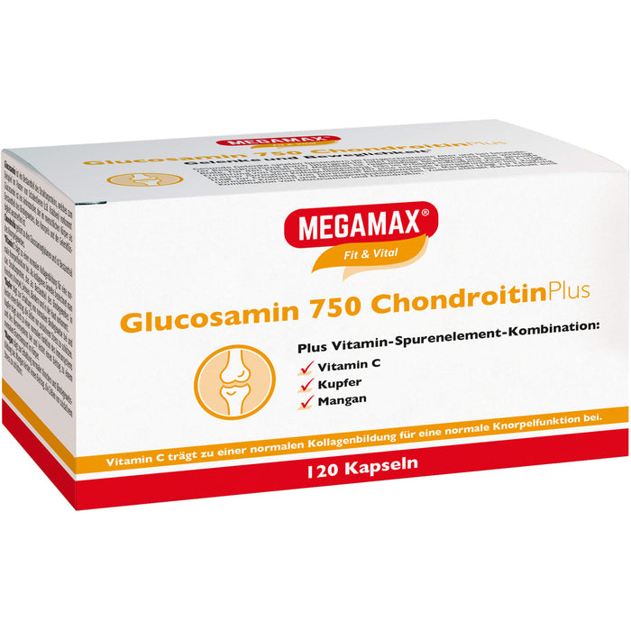 MEGAMAX Fit & Vital Glucosamin 750 Chondroitin plus Kapseln, 120 pc Capsules