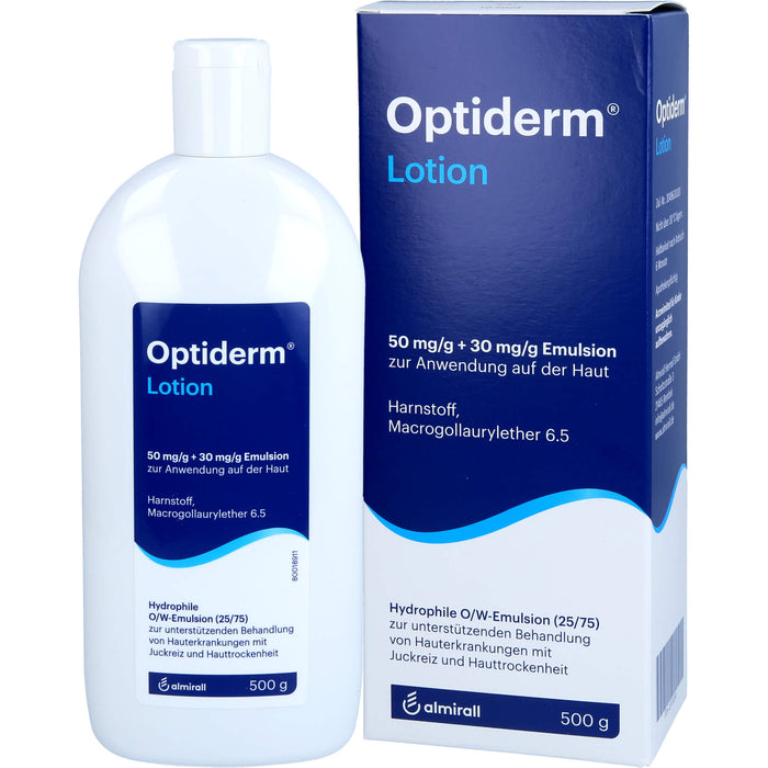 Optiderm Lotion für die Behandlung größerer juckender Hautflächen, 500 g Lösung