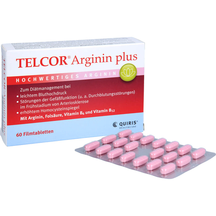 Telcor Arginin plus Filmtabletten, 60 pc Tablettes