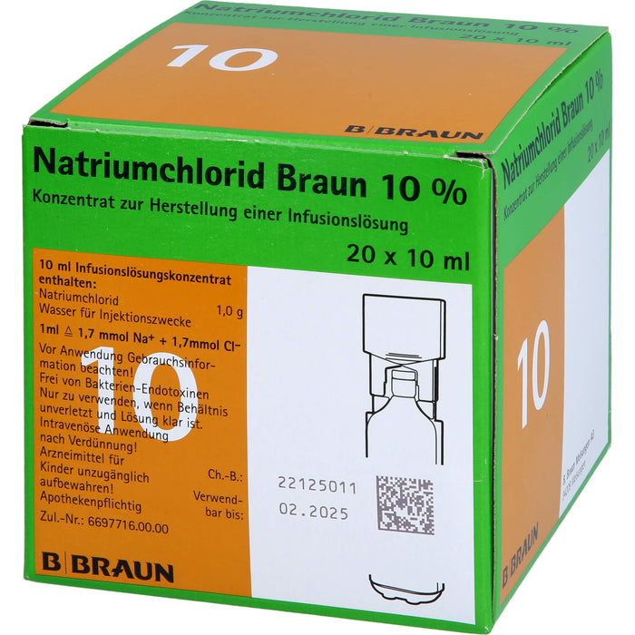 B. BRAUN Natriumchlorid 10% Konzentrat zur Herstellung einer Infusion, 200 ml Solution