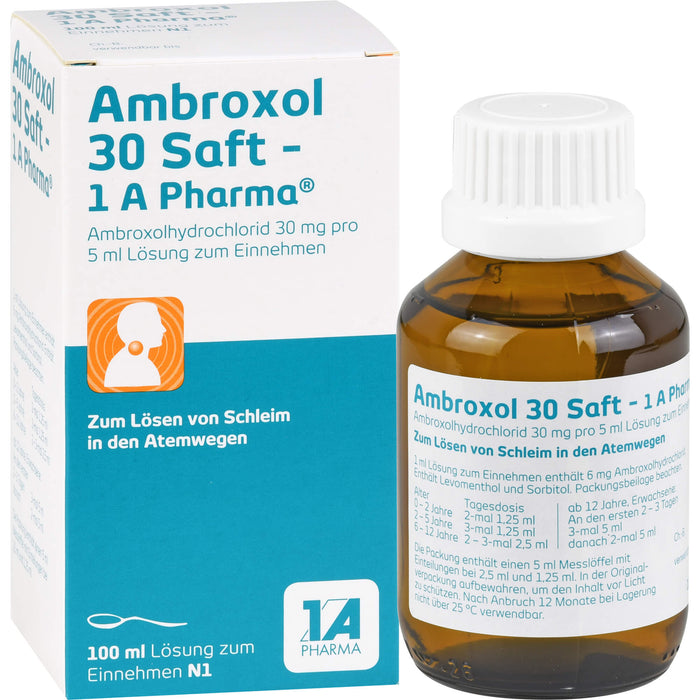 Ambroxol 30 Saft - 1 A Pharma, 100 ml Solution