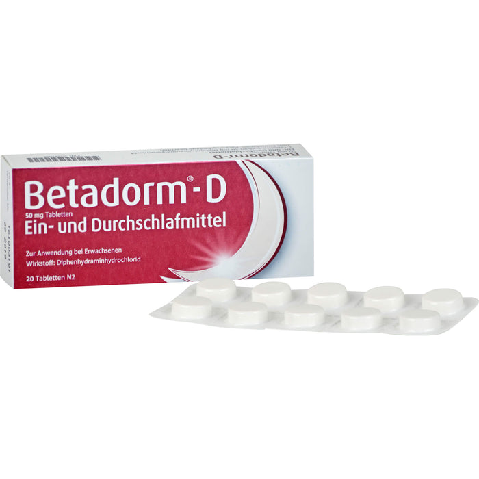 Betadorm-D 50 mg Tabletten Ein-und Durchschlafmittel, 20 pcs. Tablets