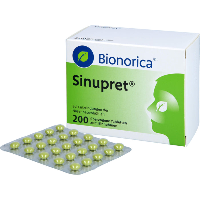 Sinupret Tabletten bei Entzündungen der Nasennebenhöhlen, 200 pc Tablettes