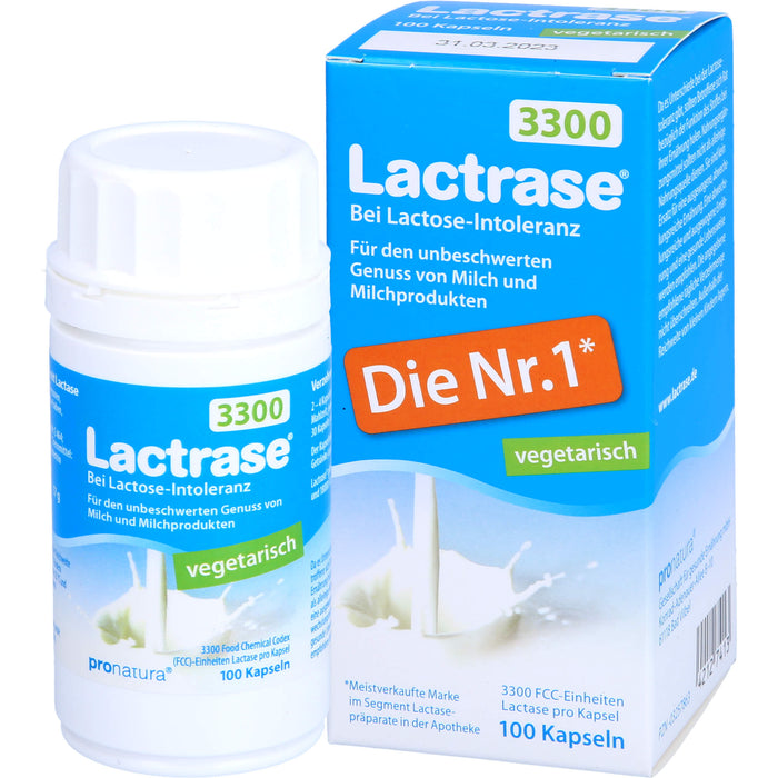 Lactrase 3300 vegetarisch bei Lactose-Intoleranz Kapseln, 100 St. Kapseln