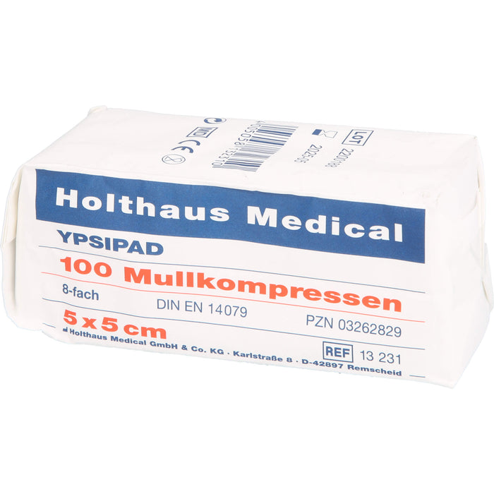 Mullkompressen 8-fach unsteril YPSIPAD 5x5cm, 100 St KOM