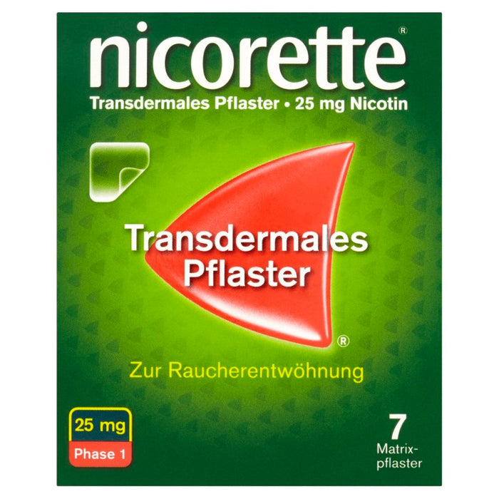 nicorette TX Pflaster 25 mg Nicotin zur Raucherentwöhnung, 7 pc Pansement