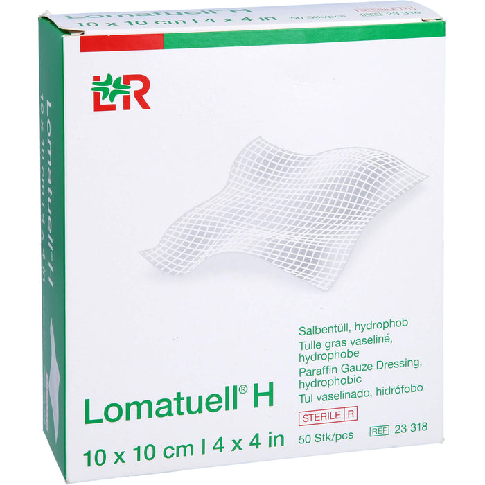 Lomatuell H 10 x 10 cm hydrophober Salbentüll, 50 St. Verband