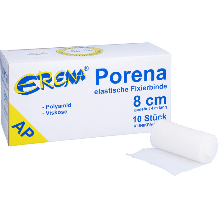 PORENA ELAST MULLBINDE 8CM, 10 St BIN