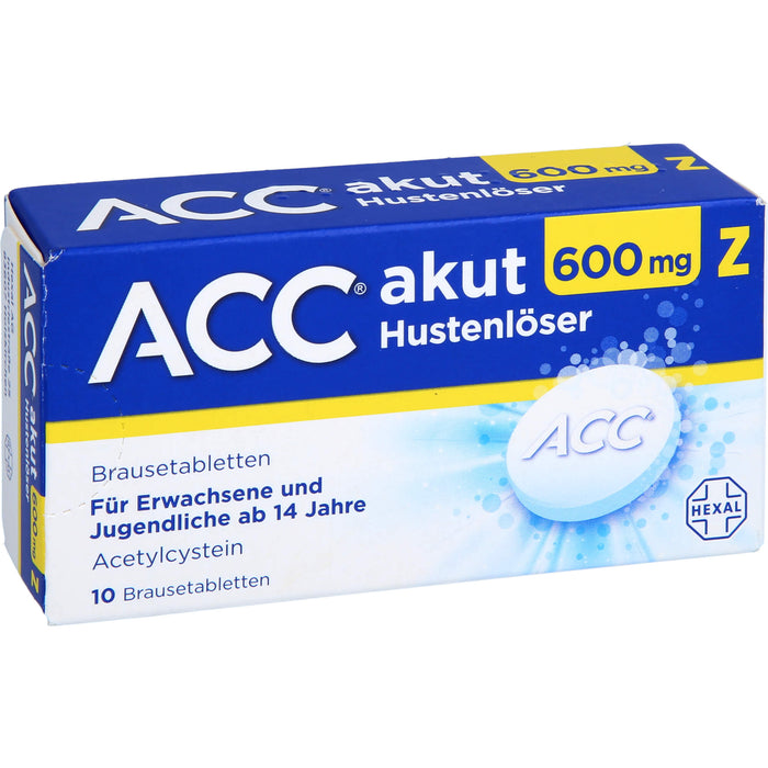 ACC akut 600 mg Z Hustenlöser Brausetabletten, 10 pcs. Tablets