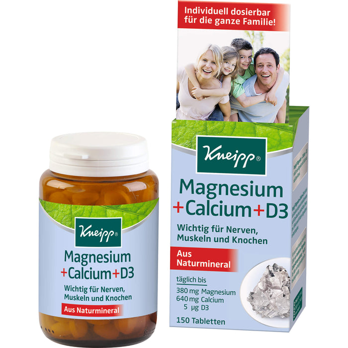 Kneipp Magnesium + Calcium + D3 Tabletten, 150 pcs. Tablets