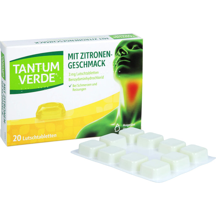 Tantum Verde Lutschtabletten mit Zitronengeschmack, 20 pc Tablettes