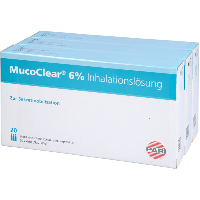 MucoClear 6 % NaCl Inhalationslösung, 60 pcs. Ampoules