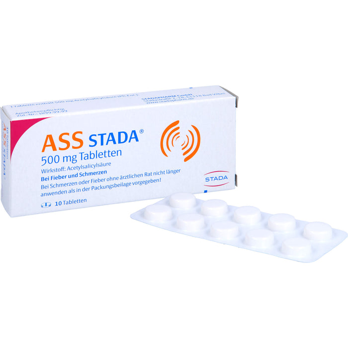 ASS STADA 500 mg Tabletten bei Fieber und Schmerzen, 10 St. Tabletten