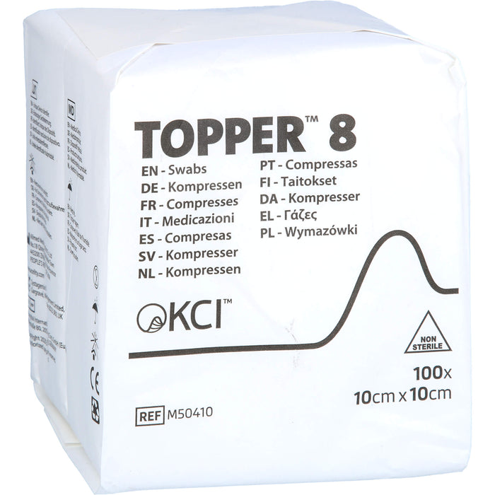 TOPPER 8 Kompressen unsteril 10 x 10 cm, 100 pcs. Compresses