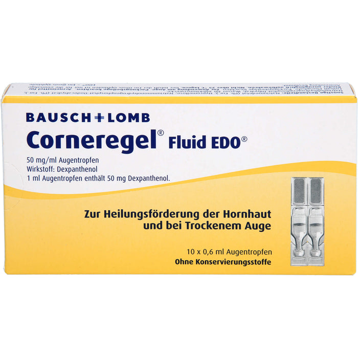 Corneregel Fluid EDO 50 mg/ml Augentropfen, 10 pcs. Single-dose pipettes