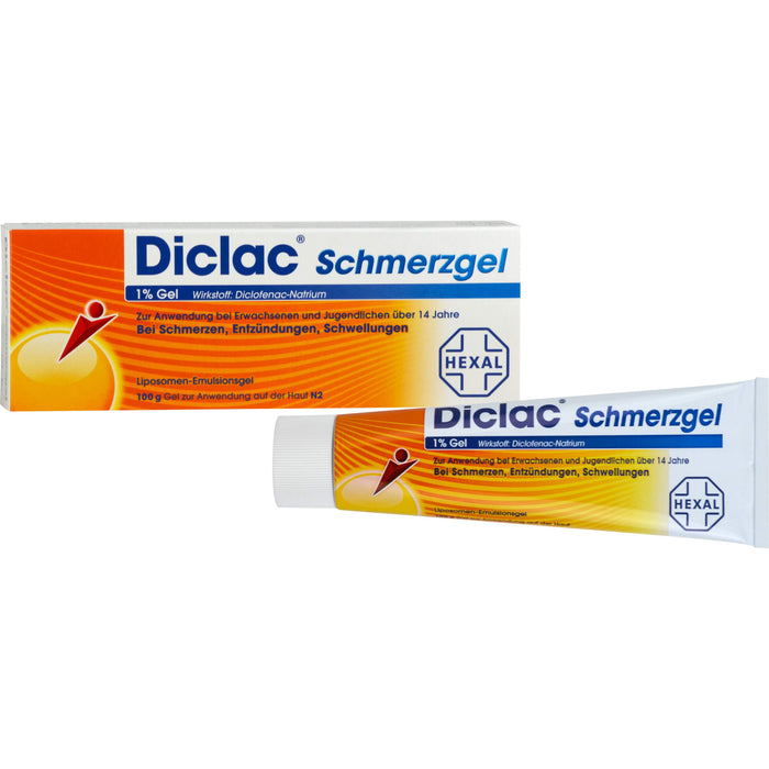 Diclac Schmerzgel bei Schmerzen, Entzündungen, Schwellungen, 100 g Gel