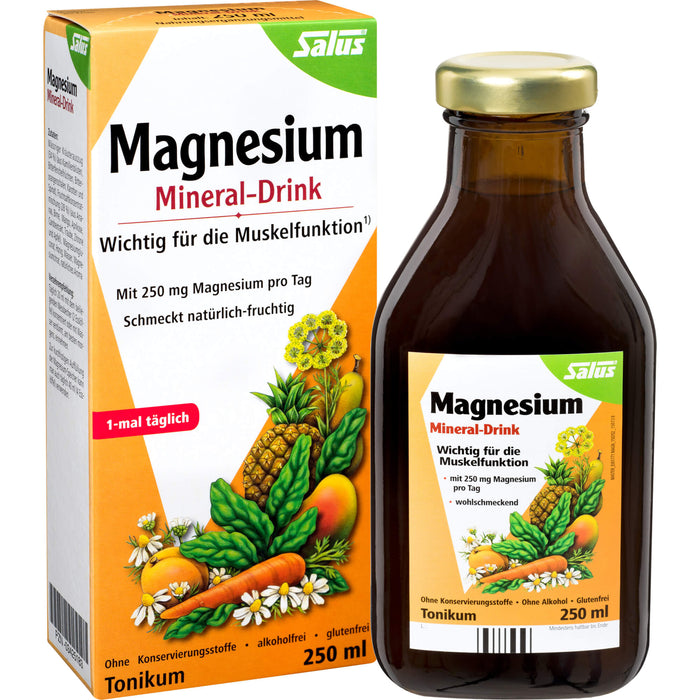 Salus Magnesium Mineral-Drink wichtig für die Muskelfunktion, 250 ml Solution