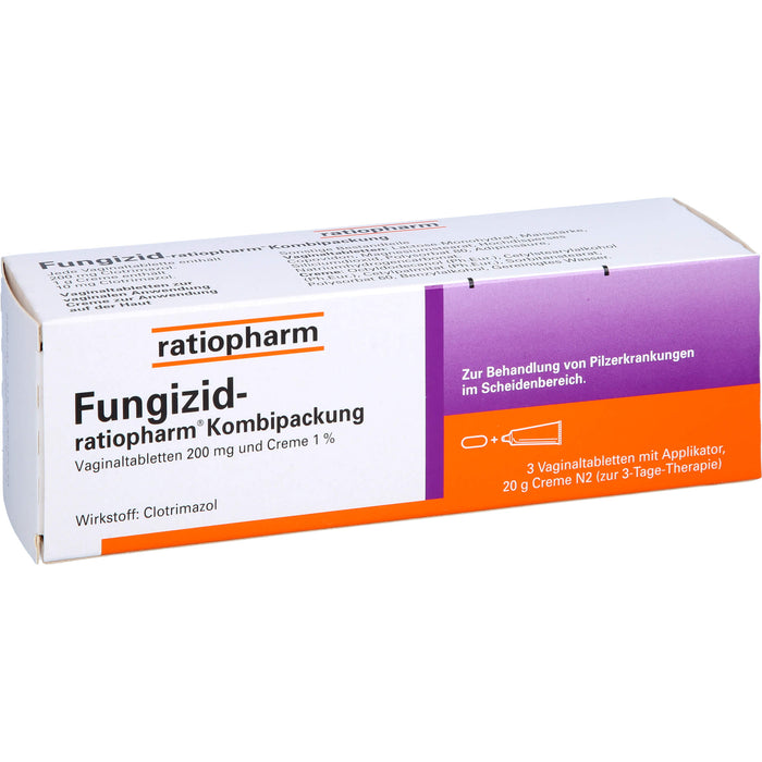 Fungizid-ratiopharm Kombipackung zur Behandlung von Pilzerkrankungen  im Scheidenbereich, 1 pc Paquet combiné