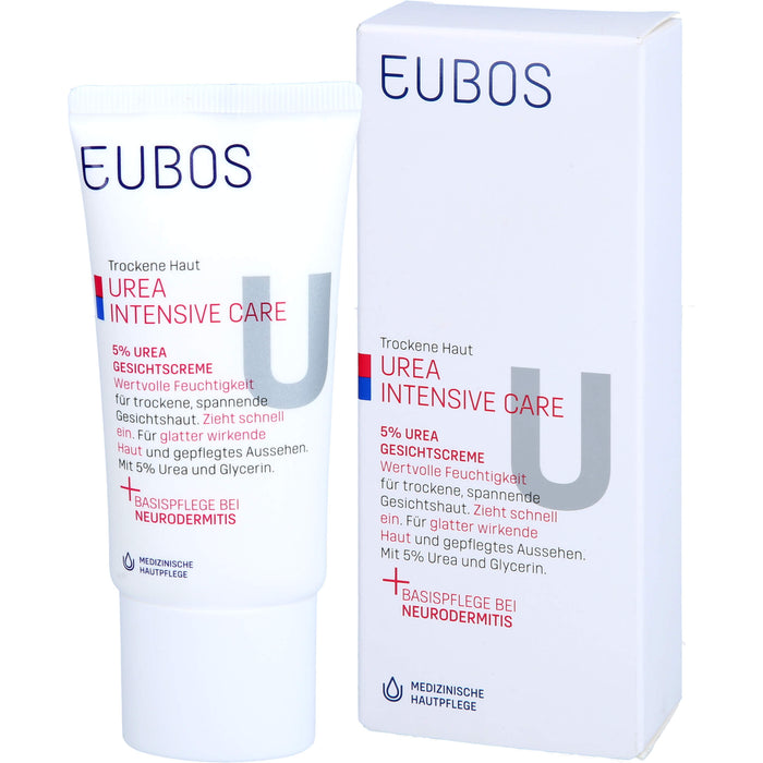 EUBOS Trockene Haut Urea 5% Gesichtscreme, 50 ml CRE