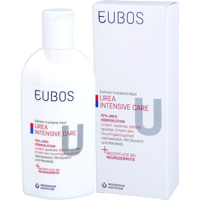 EUBOS Urea 10% Körperlotion für trockene Haut, 200 ml Lotion