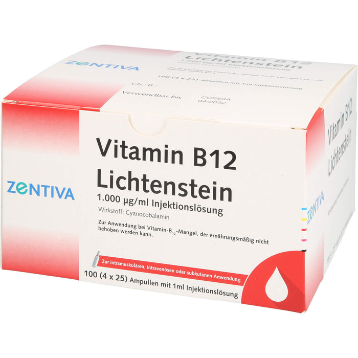 ZENTIVA Vitamin B 12 Lichtenstein Ampullen, 100 St. Ampullen