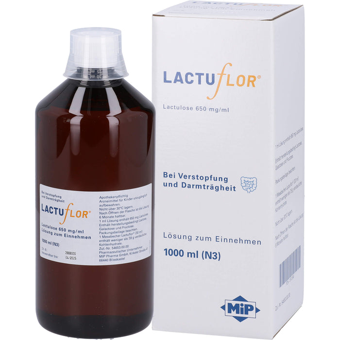 Lactuflor, Lactulose 650 mg/ml, Lösung zum Einnehmen, 1000 ml LSE