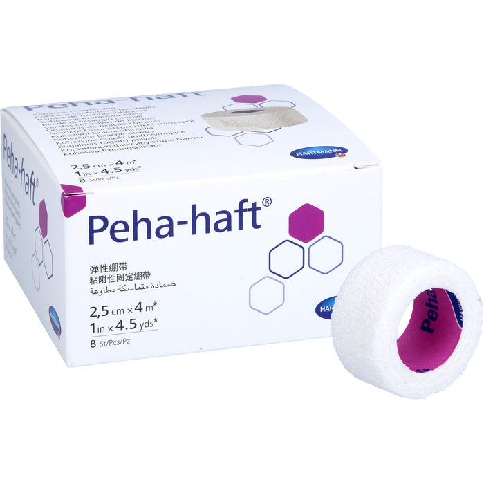 HARTMANN Peha-haft Latexfrei Fixierbinde 2,5 cm x 4 m, 8 pc Paquet