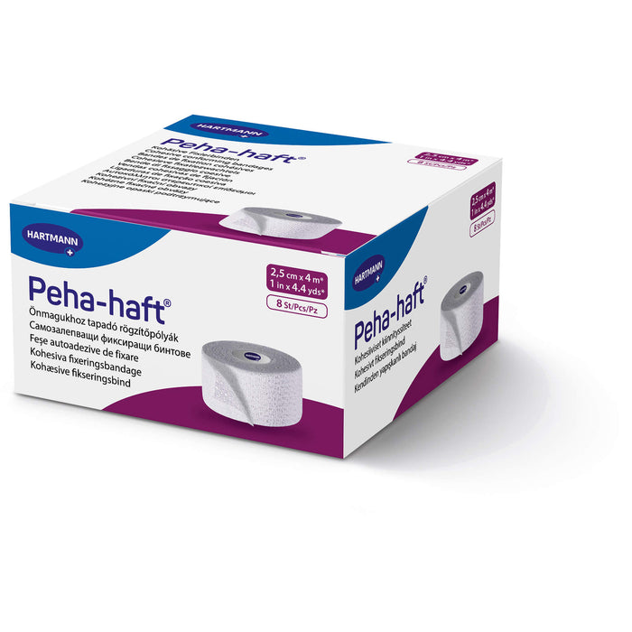 HARTMANN Peha-haft Latexfrei Fixierbinde 2,5 cm x 4 m, 8 pcs. Pack