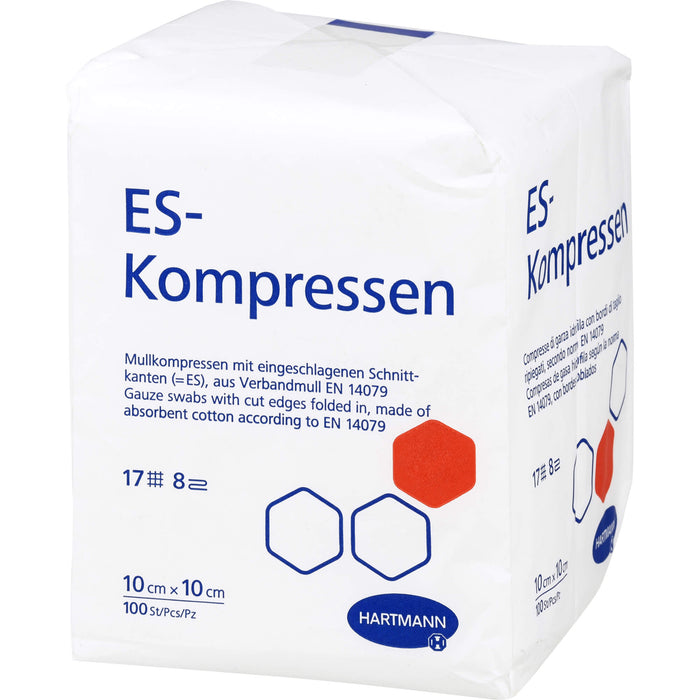 ES-KOMPRESSEN unsteril 10x10cm 8f CPC, 100 St KOM