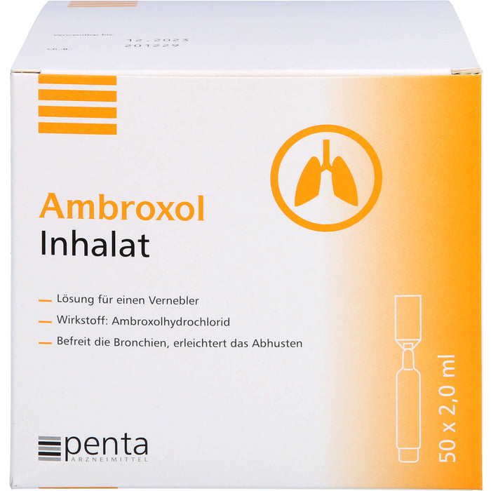 Penta Arzneimittel Ambroxol Inhalat Ein-Dosis-Behältnisse mit je 2 ml Lösung, 50 St. Einzeldosisbehältnisse