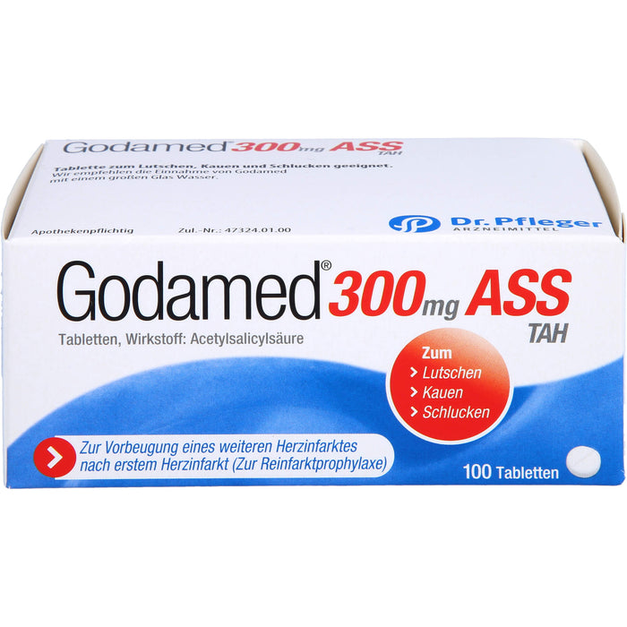 Godamed 300 mg ASS TAH Tabletten magenverträglicher Herzschutz, 100 pcs. Tablets