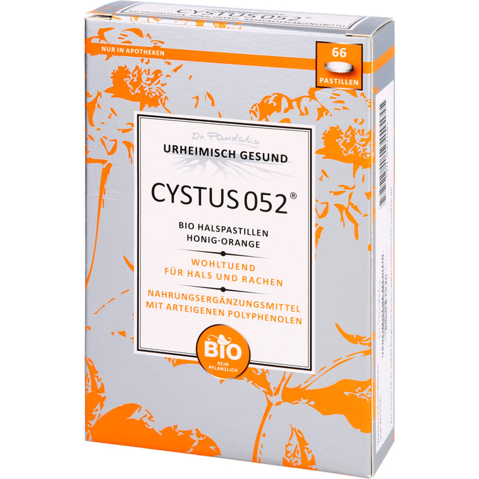 Dr. Pandalis Cystus 052 Bio Halspastillen Honig-Orange, 66 pc Pastilles